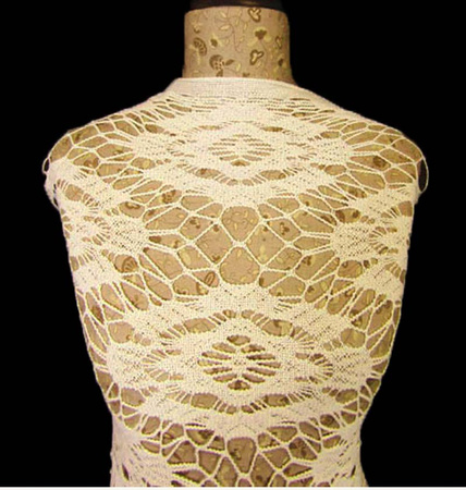 Koronka 120cm elastyczna ecru