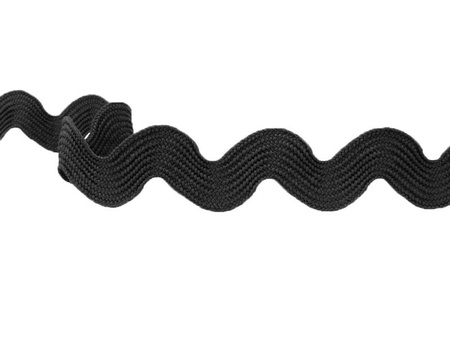 Taśma 28mm zygzak czarna