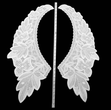 Kołnierzyk damski haft bawełna biały