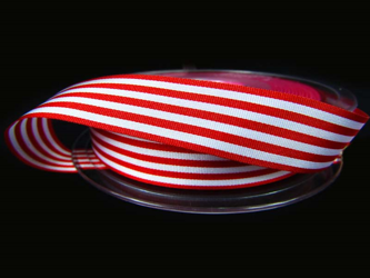 Taśma 16mm acetat STRIPES czerwona