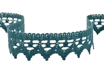 Koronka 4,5cm bawełniana morski