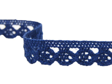 Koronka 0,9cm bawełniana jasny granat