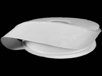 Taśma 21mm ryps poliestrowa biała