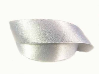 Wstążka 24mm atłas REXOR srebrna