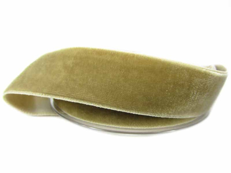 Aksamitka 22mm elastyczna złoty beż