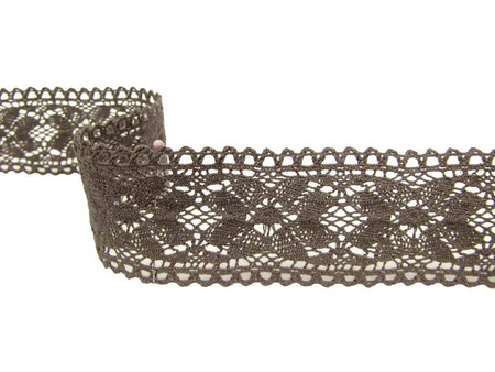 Wstawka 4,5cm bawełniana brąz