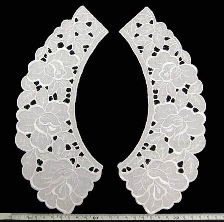 Kołnierzyk damski haft bawełna biały