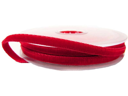 Aksamitka 5mm dwustronna czerwona