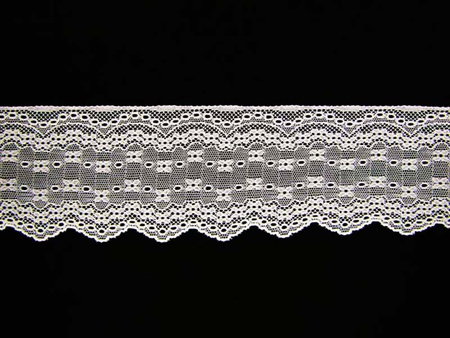 Koronka 7,5cm elastyczna biała