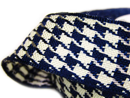 Taśma 25mm tkana PRINCE DE GALLES granat