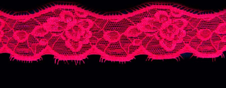 Koronka 4cm elastyczna malinowa