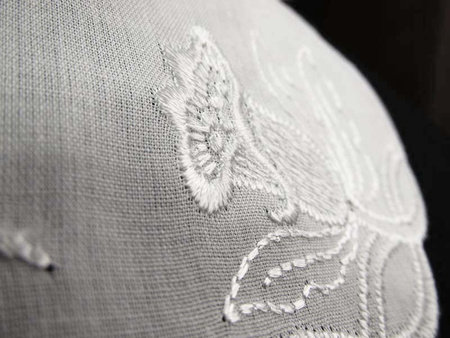 Przodzik haft TULIPAN biały