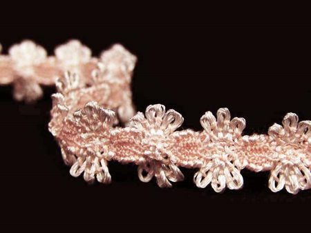 Taśma 12mm elastyczna FLOWER morela