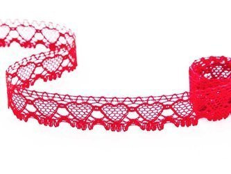 Koronka 1,9cm bawełniana czerwona