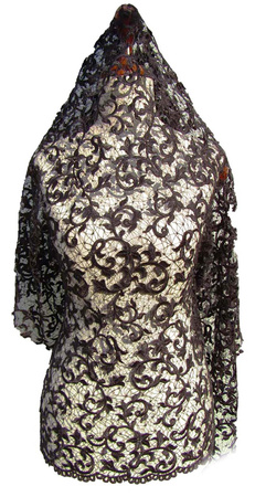 Koronka gipiurowa czarna