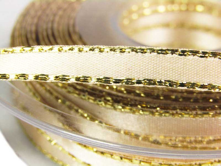 Wstążka 7mm atłas REXOR krem