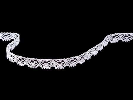 Koronka 1cm bawełniana biała