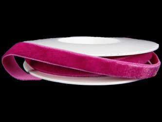 Aksamitka 9mm elastyczna fuksja