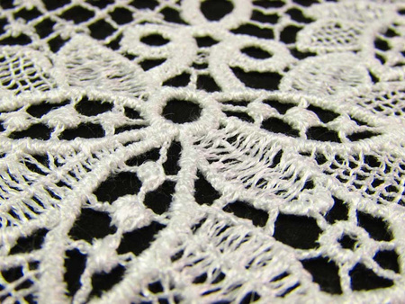 Kołnierzyk damski gipiura biały