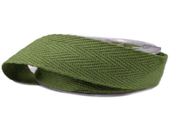 Taśma 20mm bawełniana jodełka khaki