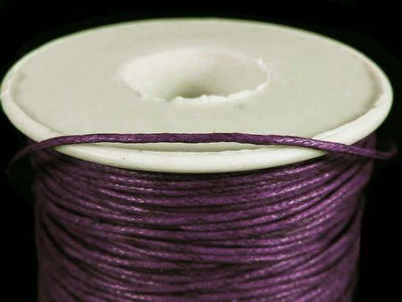 Sznurek 1mm woskowany śliwka