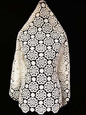 Koronka 135cm gipiurowa ivory