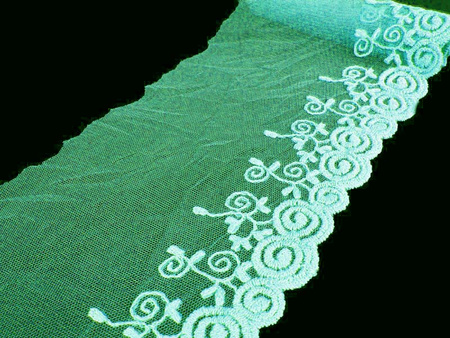 Koronka 10cm tiulowa mięta