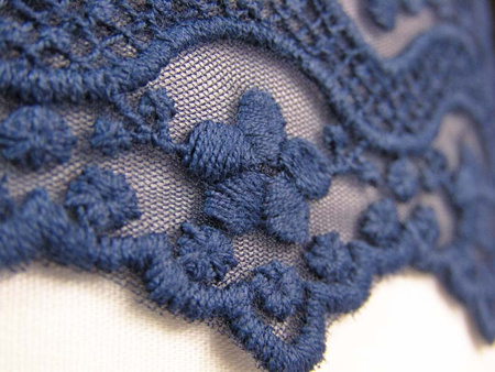 Koronka 6cm tiulowa granat