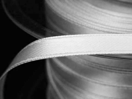 Wstążka 6mm atłas biała
