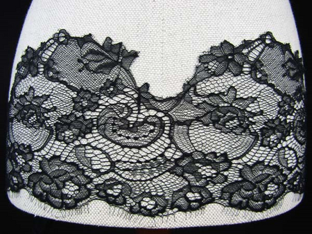 Koronka 15cm stabilna czarna