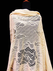 Koronka 140cm bawełniana natural