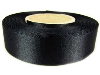 Wstążka 24mm atłas czarna
