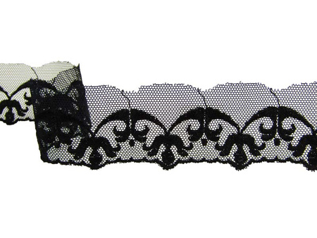 Koronka 3cm tiulowa czarna
