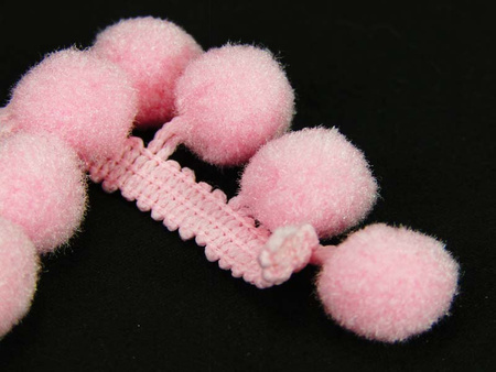 Taśma 1,8cm POMPONIK poliester róż