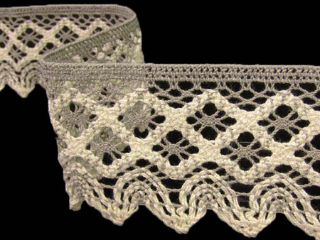 Koronka 6,8cm bawełniana lniano-ecru