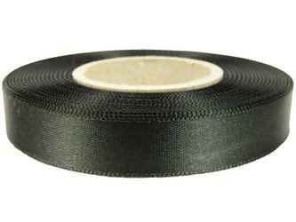 Wstążka 15mm atłas grafit