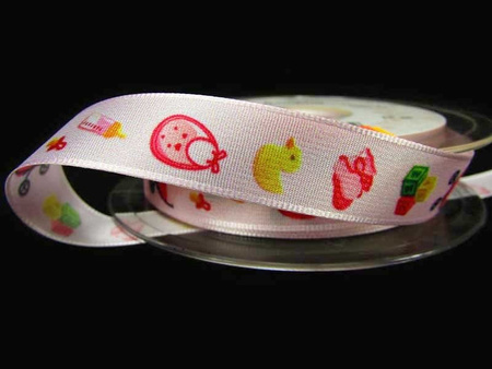 Wstążka 16mm tafta BAMBINI róż