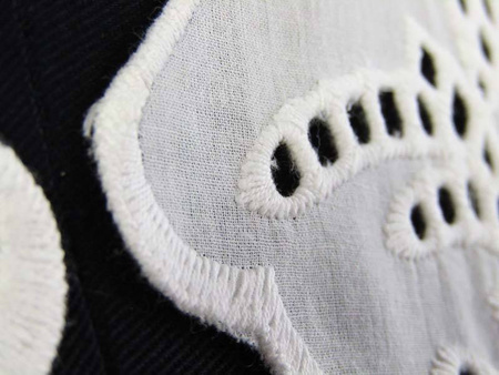 Kołnierzyk damski haft bawełna ivory