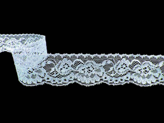 Koronka 3,5cm stabilna błękitna