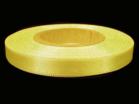 Wstążka 10mm atłas bladożółta