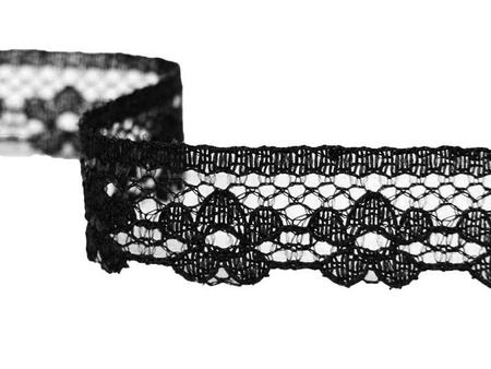 Koronka 1,2cm stabilna czarna