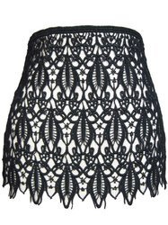 Koronka 30cm gipiurowa poly czarna