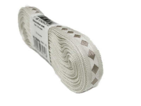 Taśma 10mm żakard ROMB popiel