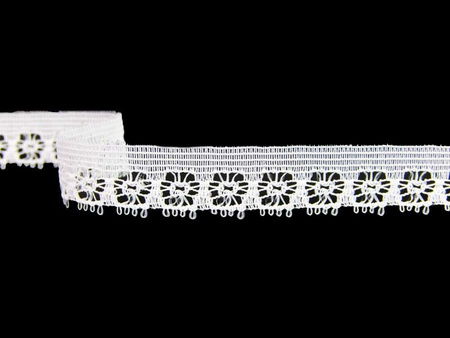 Koronka 0,9cm stabilna biała