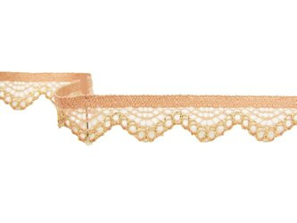 Koronka 1,5cm elastyczna beżowo-złota