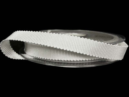 Taśma 10mm ryps bawełniana biała