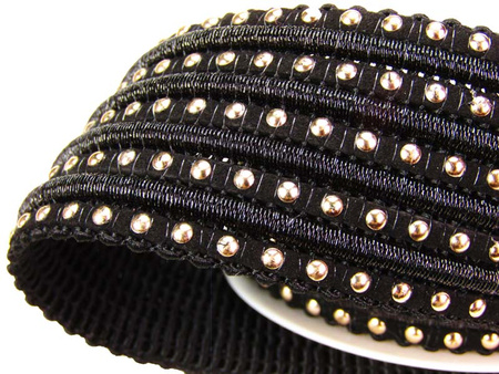 Taśma 40mm nitowana czarna