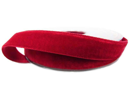 Aksamitka 16mm dwustronna czerwona