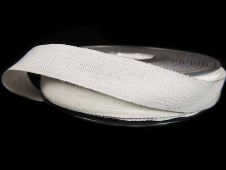 Taśma 16mm bawełniana biała