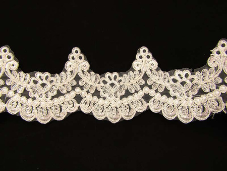 Koronka 8,5cm organtyna kość słoniowa